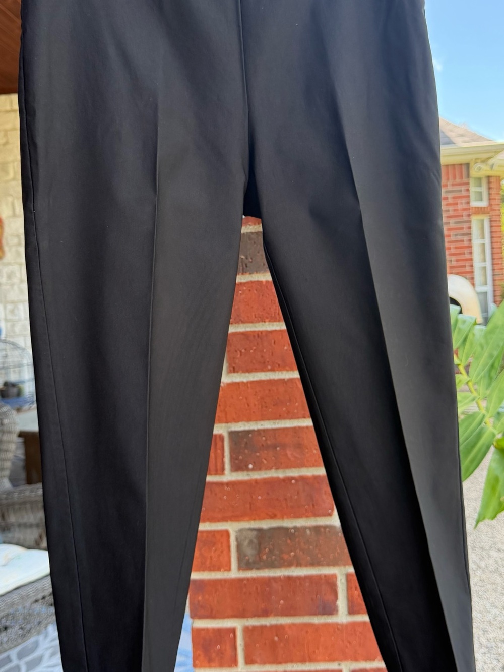 Tribal Black Cuffed Ankle Dress Pants Stretch Career Office Cropped Trouser